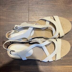 Geox Women's Beige Strappy Sandals